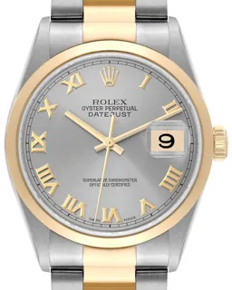 Rolex Datejust 36 116203-0137 Yellow gold and Stainless steel Gray