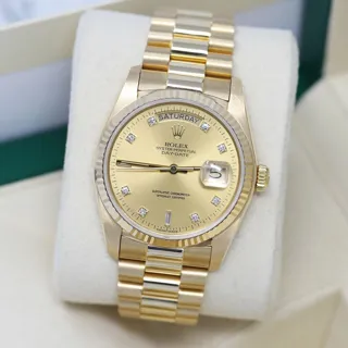 Rolex Day-Date 36 18238 Yellow gold Champagne