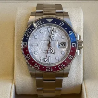 Rolex GMT-Master II 126719BLRO-0002 White gold Silver