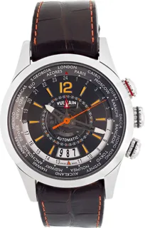 Vulcain World Time 210129.193 Stainless steel Black