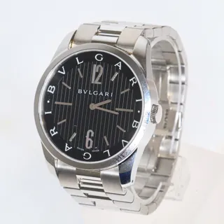 Bulgari Solotempo ST42S Stainless steel Black