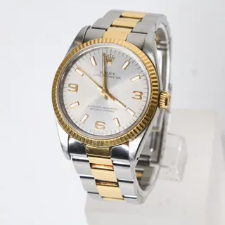 Rolex Oyster Perpetual 34 14233 Stainless steel and 18k yellow gold Silver