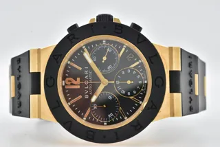 Bulgari Diagono Professional Chronograph AC 38 G 18k yellow gold Black