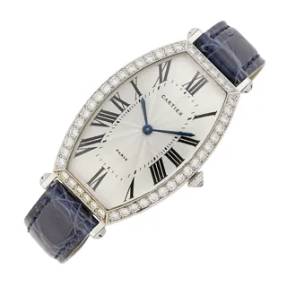 Cartier Tonneau WE400131 18k white gold Silver