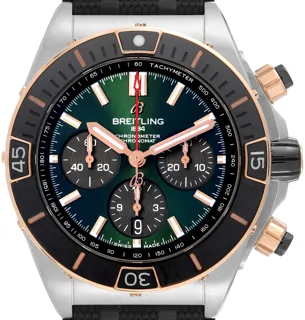 Breitling Super Chronomat UB0136 Rose gold and Stainless steel Green