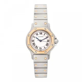 Cartier Santos Octagon 18k Gold and Stainless steel White