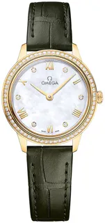 Omega De Ville Prestige O43458286055002 18k yellow gold White