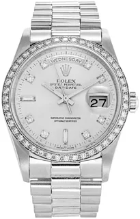 Rolex Day-Date 36 18346 Platinum Silver