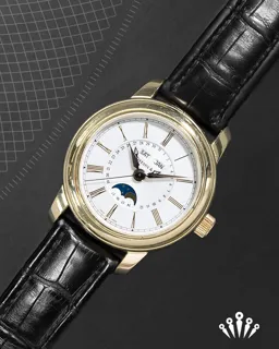 Tiffany Moon Phase Annual Calendar 18k yellow gold Silver