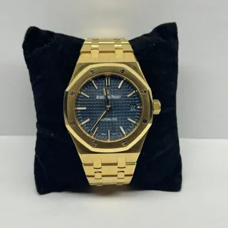 Audemars Piguet Royal Oak 15450BA.OO.1256BA.02 Yellow gold Blue