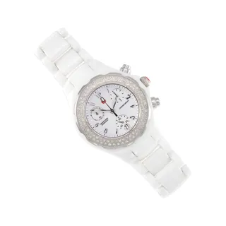 Michele Tahitian Ceramic and Stainless steel and Diamond White