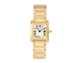 Cartier Tank Française 2385 18k yellow gold Cream