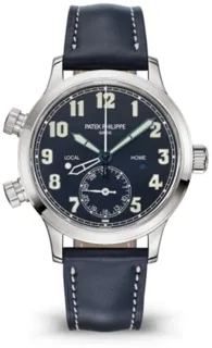 Patek Philippe Calatrava Pilot Travel Time 7234G-001 White gold Blue