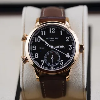 Patek Philippe Calatrava Pilot Travel Time 7234R-001 Rose gold Brown