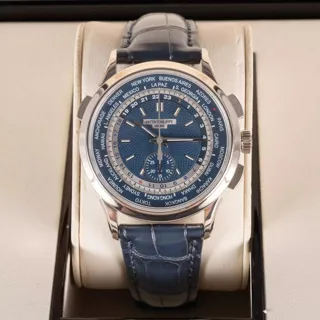 Patek Philippe World Time Chronograph 5930G-001 White gold Blue