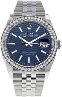 Rolex Datejust 36 126284RBR White gold and Stainless steel Blue Motif