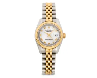 Rolex Oyster Perpetual "Datejust" 18k Gold and Stainless steel White