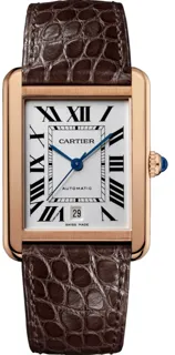 Cartier Tank Solo W5200026 40.85mm Rose gold and Stainless steel Silver