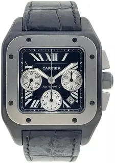 Cartier Santos 100 W2020005 Black DLC Black