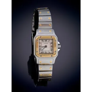 Cartier Santos Stainless steel and 18k yellow gold White