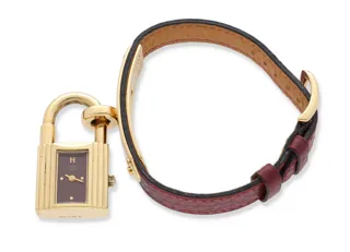 Hermès Kelly Stainless steel and Gold-plated Burgundy