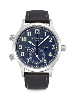 Patek Philippe Calatrava Pilot Travel Time 5524G-001 White gold Blue