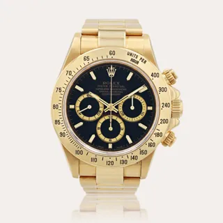 Rolex Daytona 16528 Yellow gold Black