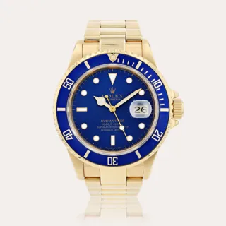 Rolex Submariner 16808 Yellow gold Blue