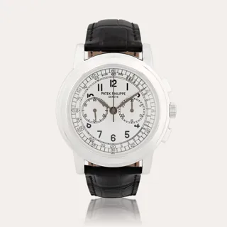 Patek Philippe Chronograph 5070G 18k white gold Silver