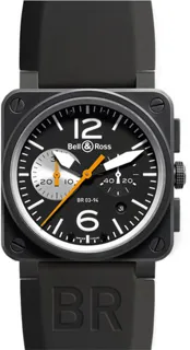 Bell & Ross Aviation 42mm Stainless steel black$white