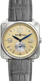 Bell & Ross Aviation 39mm 18k white gold White