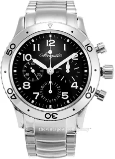 Breguet Pilot 3800ST/92/SW9 Stainless steel Black