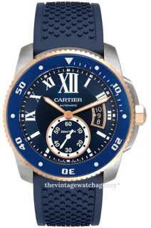 Cartier Caliber W2CA0009 Rose gold and Stainless steel Blue