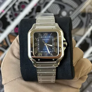 Cartier Santos WSSA0030 Stainless steel Blue