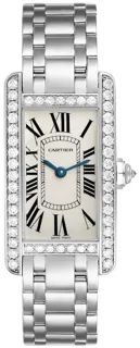 Cartier Tank Américaine WB7073L1 White Gold$Diamond-set Silver