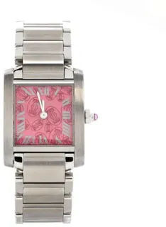 Cartier Tank Française W51030Q3 Stainless steel Pink