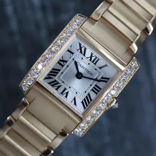 Cartier Tank Française WJTA0039 Yellow gold Silver