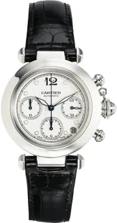 Cartier Pasha C Chronograph W31039M7 Stainless steel White