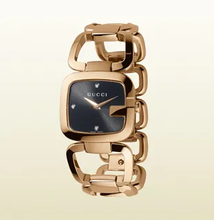 Gucci G-Gucci Collection Small Version Pink Gold PVD Black