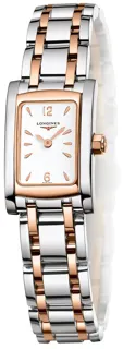 Longines DolceVita Rose gold and Stainless steel White