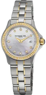 Raymond Weil Parsifal 18ct yellow gold$stainless steel White