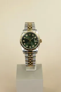 Rolex Datejust 31 68273 18k yellow gold olive green