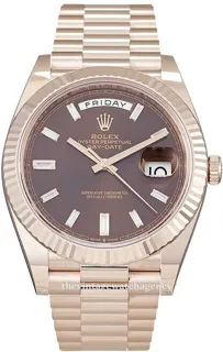 Rolex Day-Date 40 228235-0003 Rose gold Brown