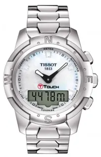 Tissot T-Touch II Ladies White MOP diamonds Titanium White