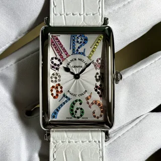 Franck Muller Long Island 1002 QZ White gold Silver