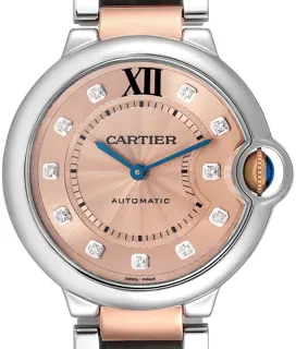 Cartier Ballon Bleu WE902054 Rose gold and Stainless steel rose gold