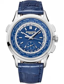 Patek Philippe World Time Chronograph 5930G-010 39mm White gold Blue