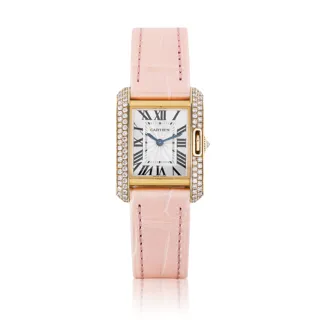 Cartier Tank Anglaise 18k yellow gold Silver