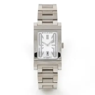 Bulgari Rettangolo RT45S Stainless steel White