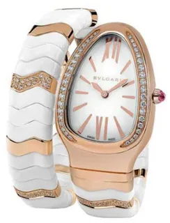 Bulgari Serpenti Spiga spp35wgdwcgd1.1t 35mm Rose gold White